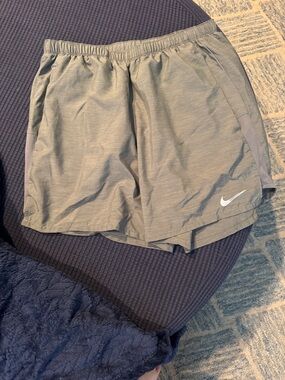 Nike Dri-FIT gray Athletic Shorts with Black Logo medium